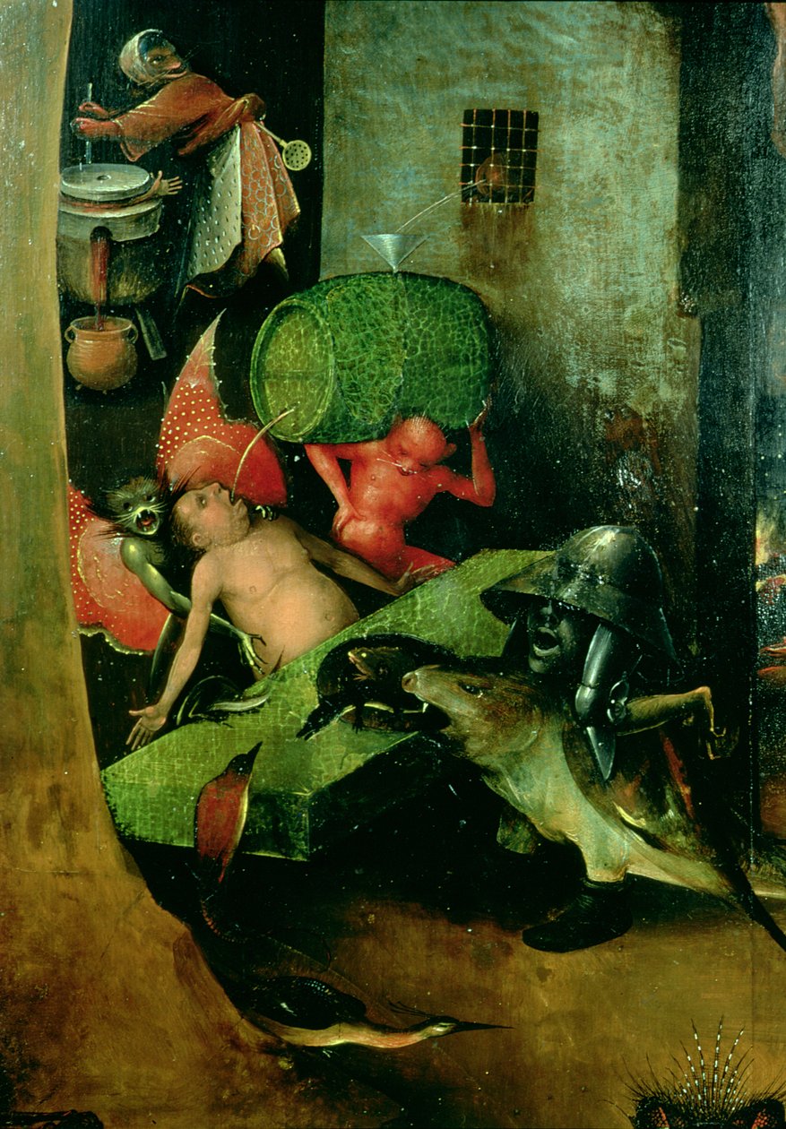 Son Yargı (Altarpiece): Fıçının Detayı by Hieronymus Bosch