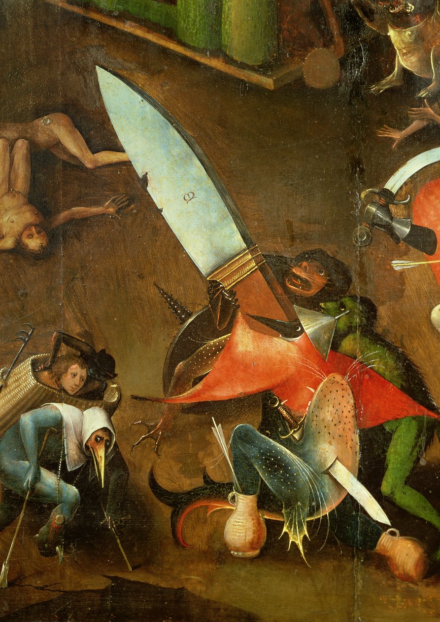 Son Yargı (Altarpiece): Hançerin Detayı by Hieronymus Bosch