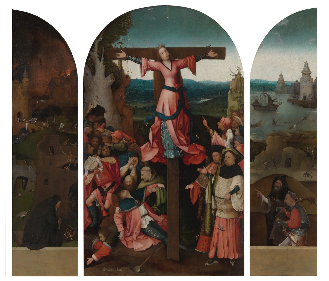 Çarmıha gerilmiş Şehit Üçlemesi by Hieronymus Bosch