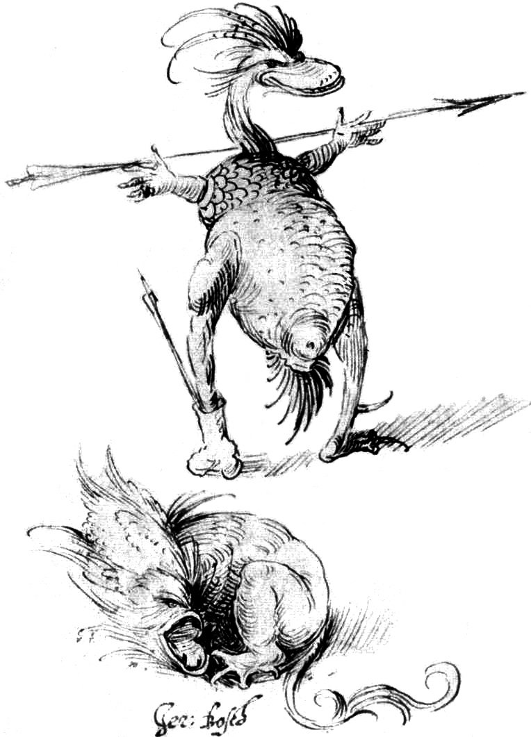 iki canavar by Hieronymus Bosch