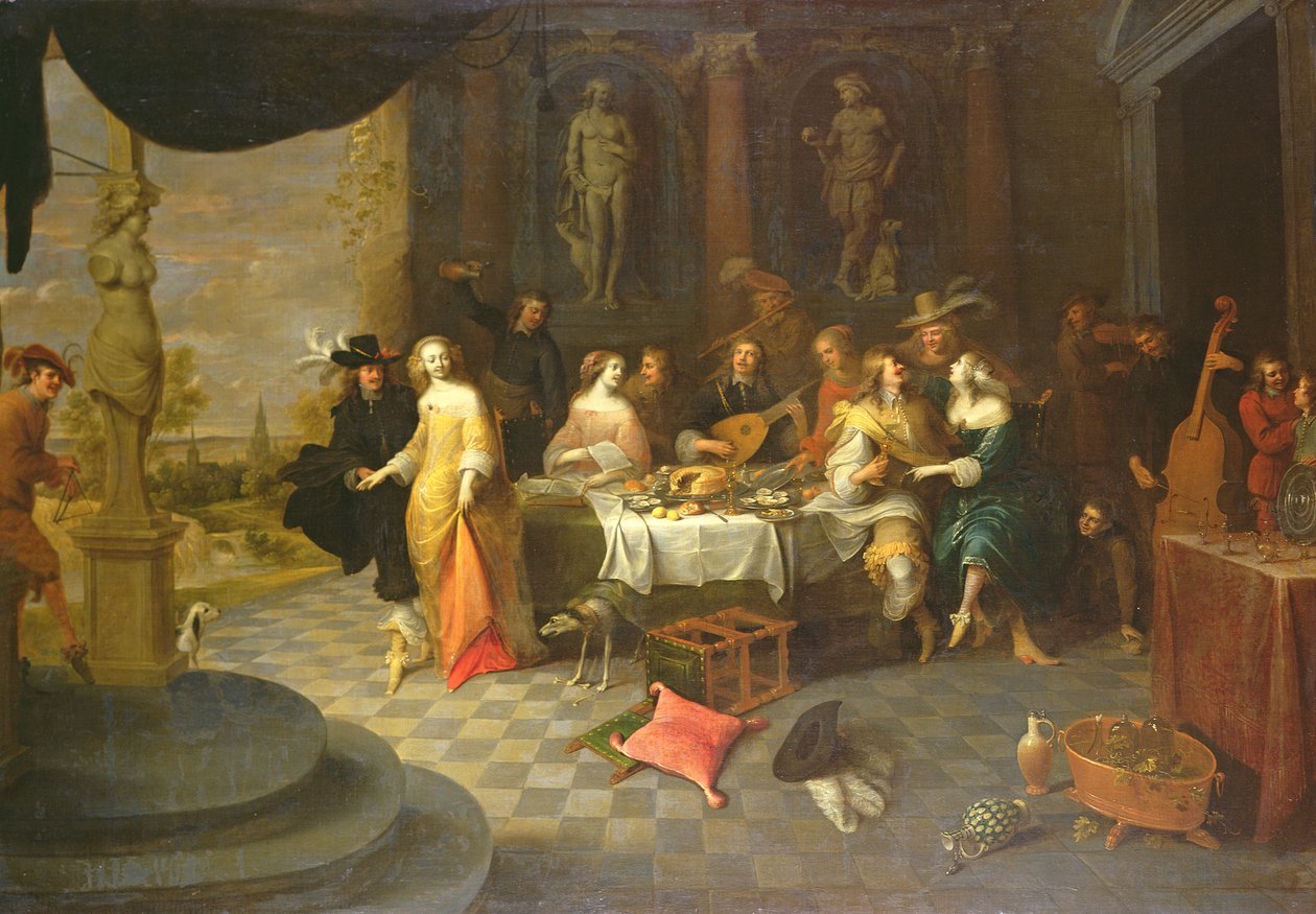 İç Mekandaki Figürler by Hieronymus Janssens