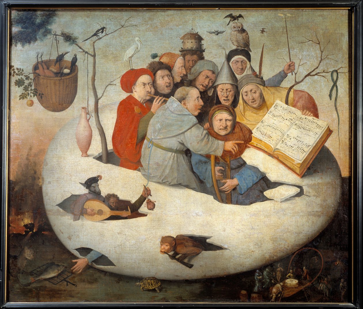 Felsefi yumurta ile sembolize edilen simyanın yumurtadaki konseri. Hieronymus Van Aeken (Aken) ve Jerome Bosch (1450-1516) 15. yüzyıl Güneşi
