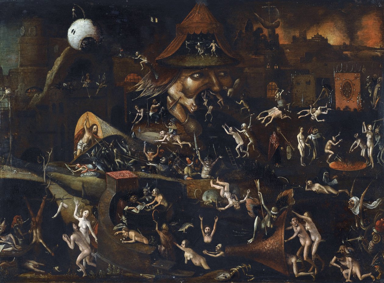 Cehenneme İniş - Cehennemin Tırmığı, Bosch, Hieronymus by Hieronymus (school of) Bosch