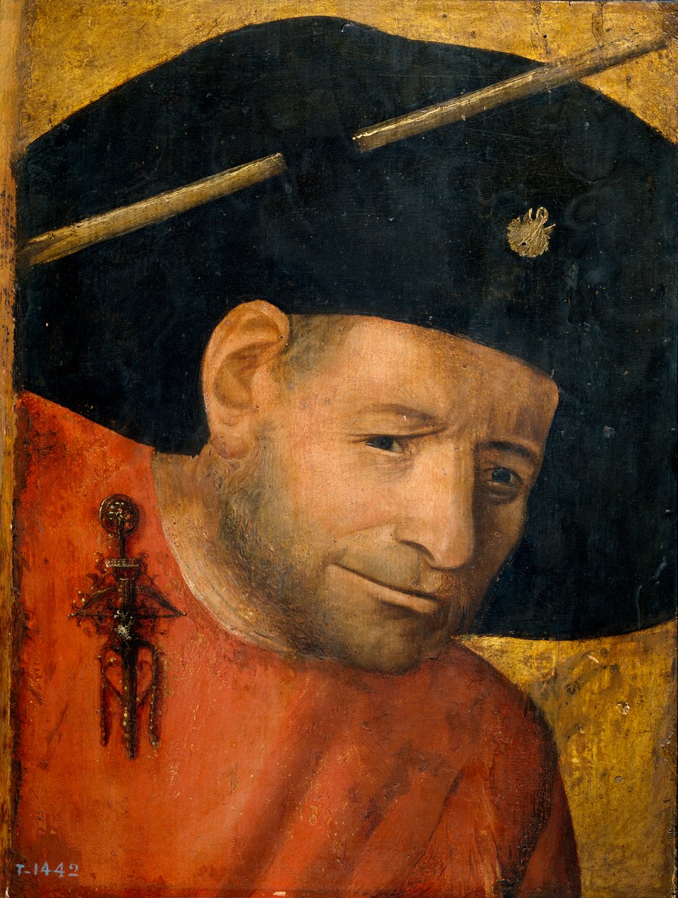 ""Arbaletçi"" (Bir Arbaletçi) Jerome Bosch okulundan bir resim 16. yüzyıl Ahşap üzerine yağlı boya Soluk 28,2x21,3 cm Museo del Prado, Madrid by Hieronymus (school of) Bosch