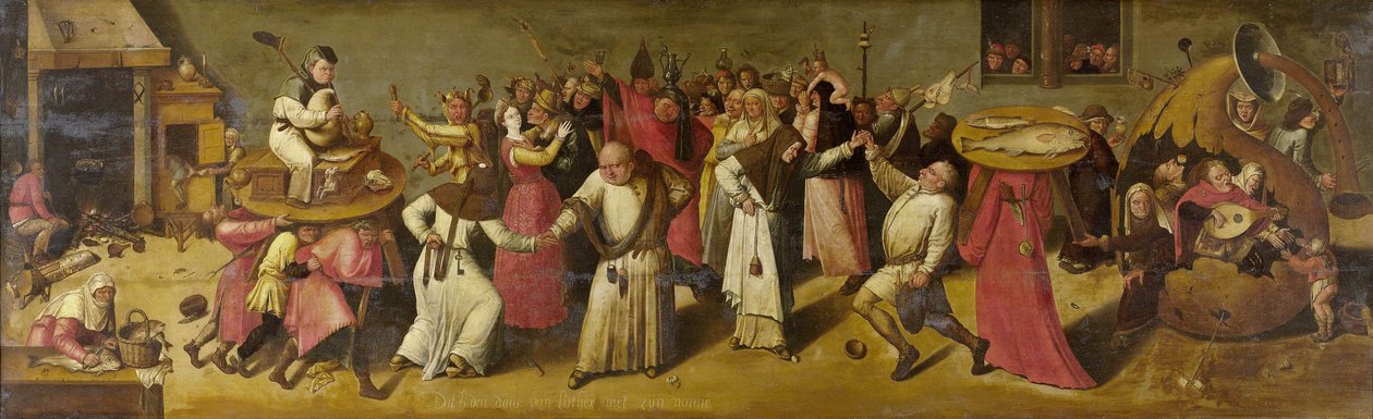 Karnaval ve Lent arasındaki savaş, c.1600-20 by Hieronymus Bosch