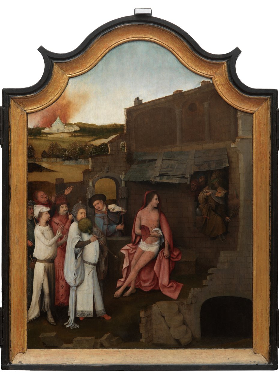 Triptych of Job'un orta paneli, c.1500-24 (panel üzeri yağlı boya) by Hieronymus Bosch