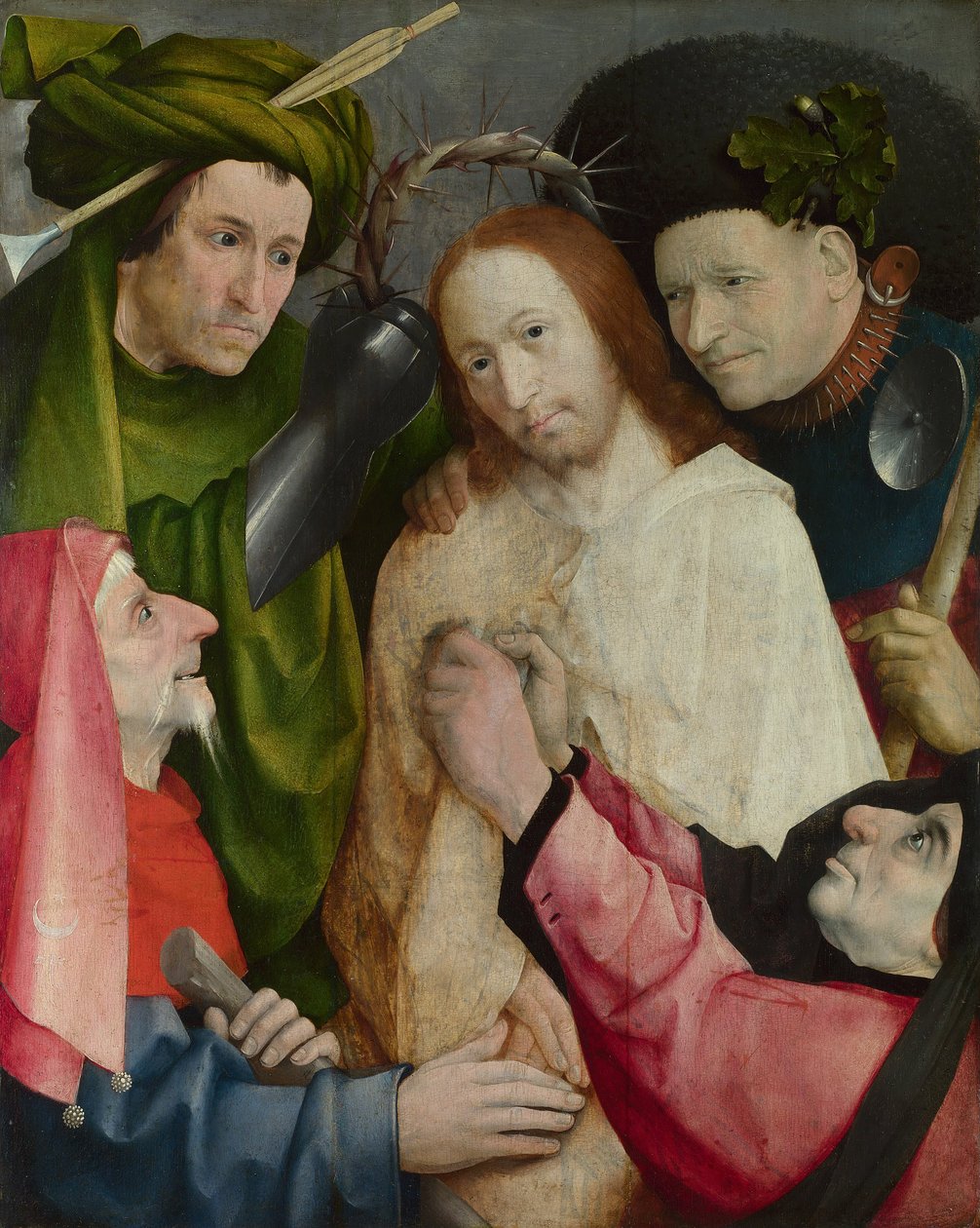 İsa Alay Edildi (Dikenli Taç) c.1490-1500 (panelde yağlı boya) by Hieronymus Bosch