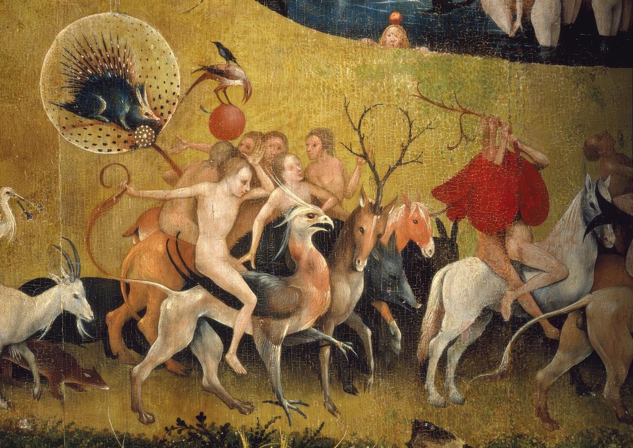 Dünyevi zevklerin bahçesi by Hieronymus Bosch