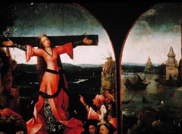 St. Liberata Triptik (panel üzerine yağlı boya) (165417 detayı) by Hieronymus Bosch