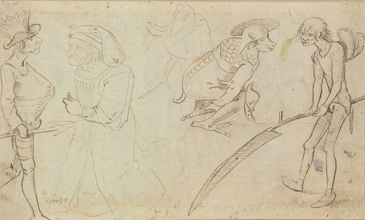 Grotesk figür çalışmaları by Hieronymus Bosch