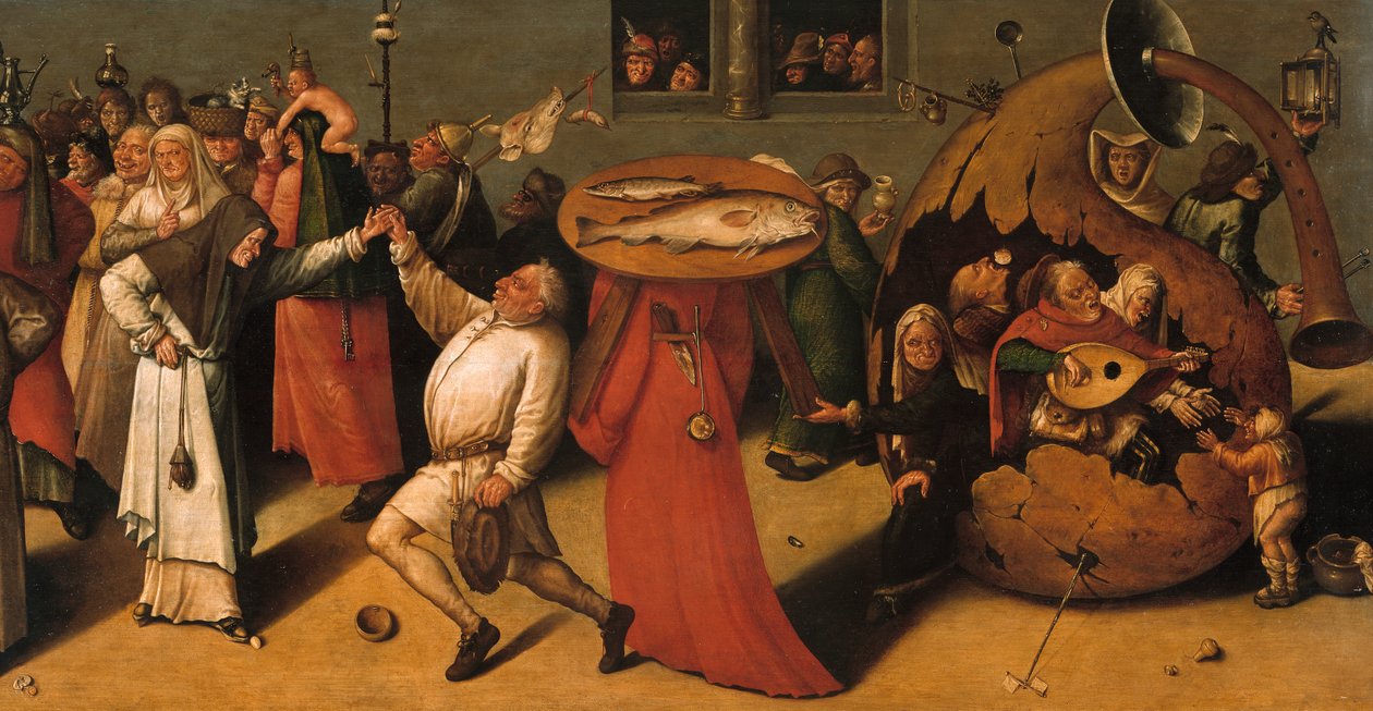 Karnaval ve Ödünç Ayrıntı Arasındaki Mücadele. by Hieronymus, Bosch