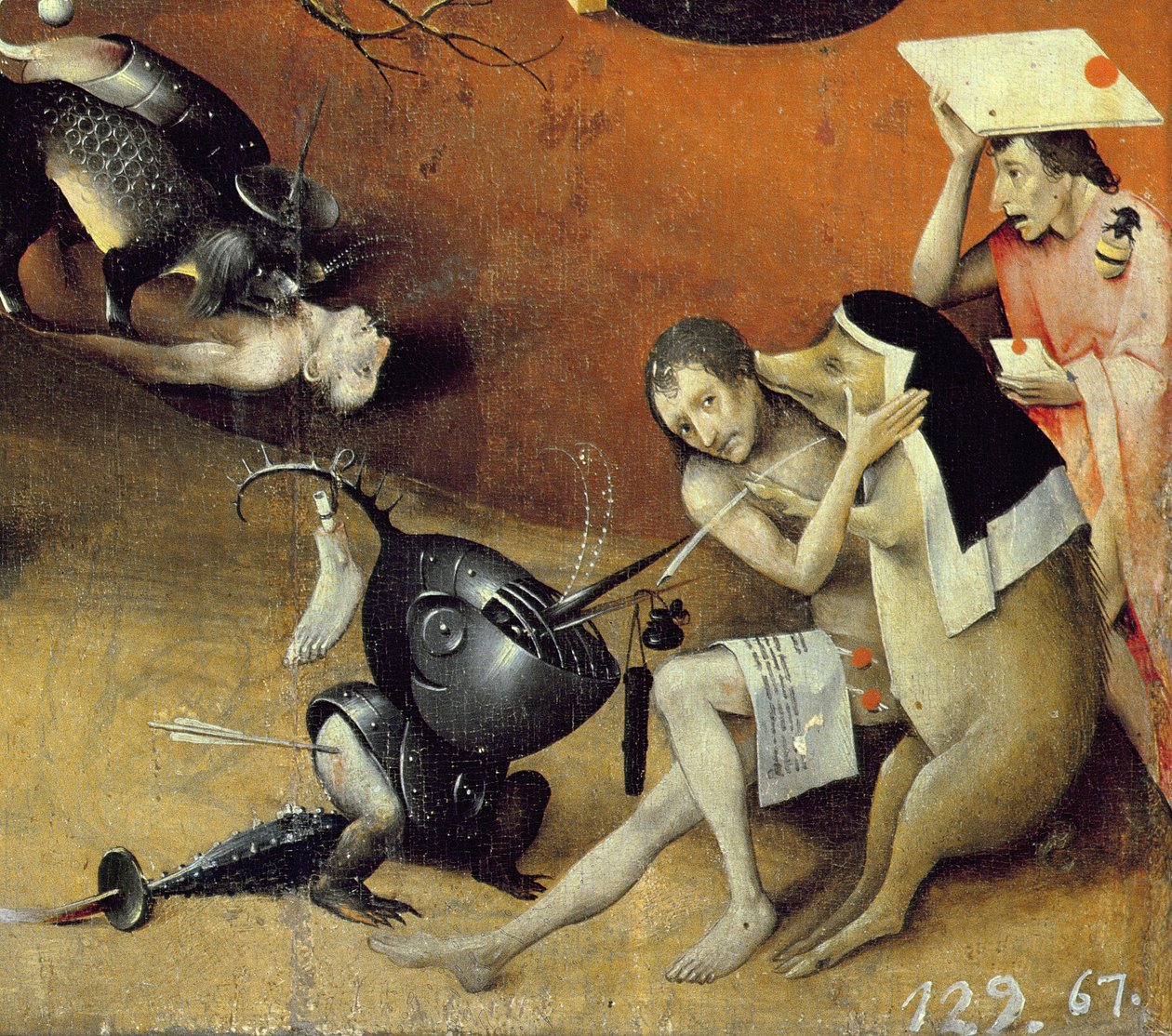 Dünyevi Zevkler Bahçesi, c.1500 (3425 detayı) by Hieronymus Bosch
