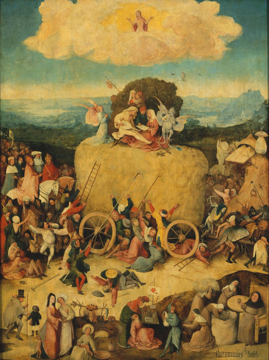 Haywain Üç Parçalı Merkez paneli, c. 1516 by Hieronymus Bosch