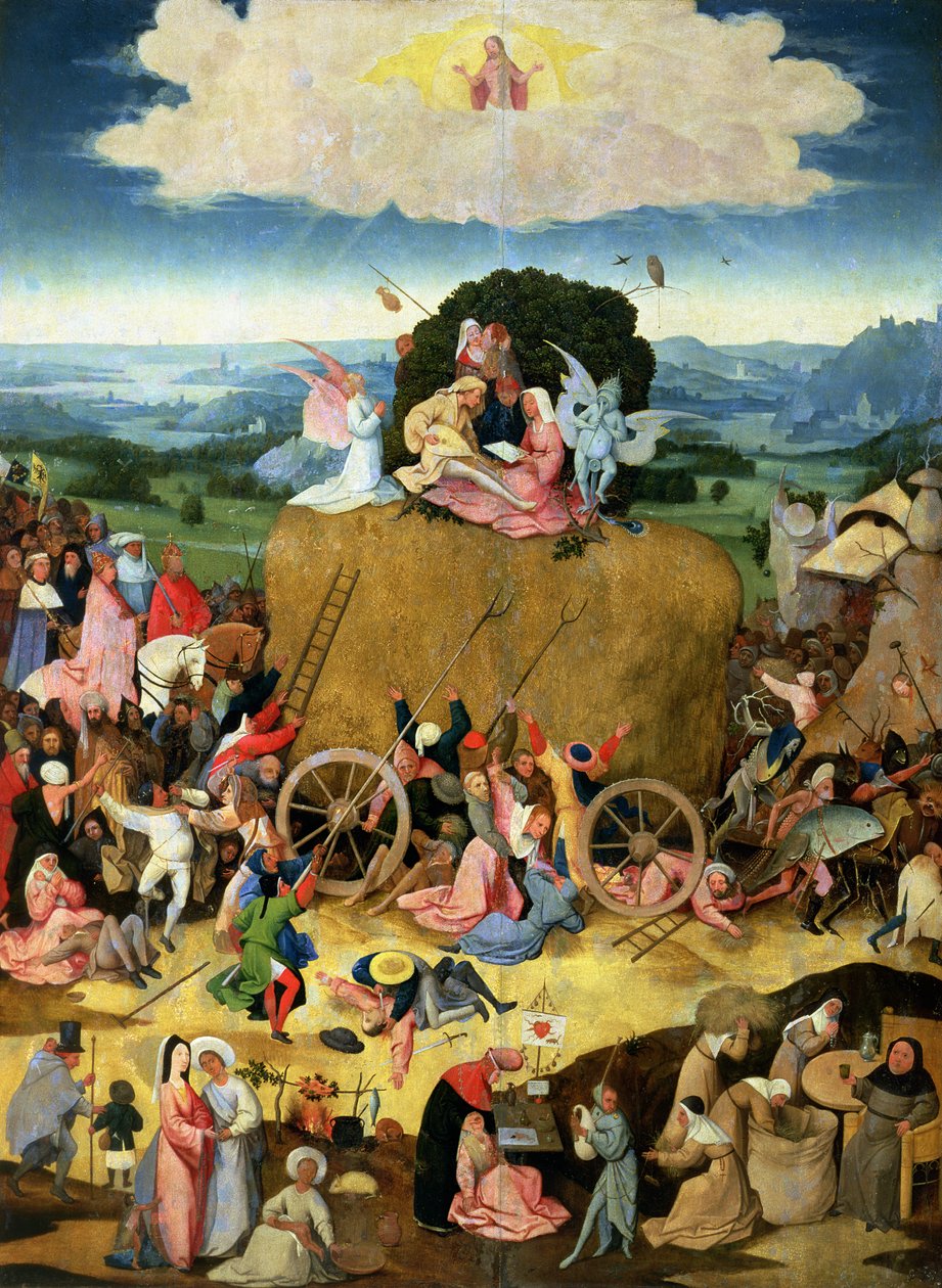 Haywain: triptik orta paneli, c.1500 by Hieronymus Bosch