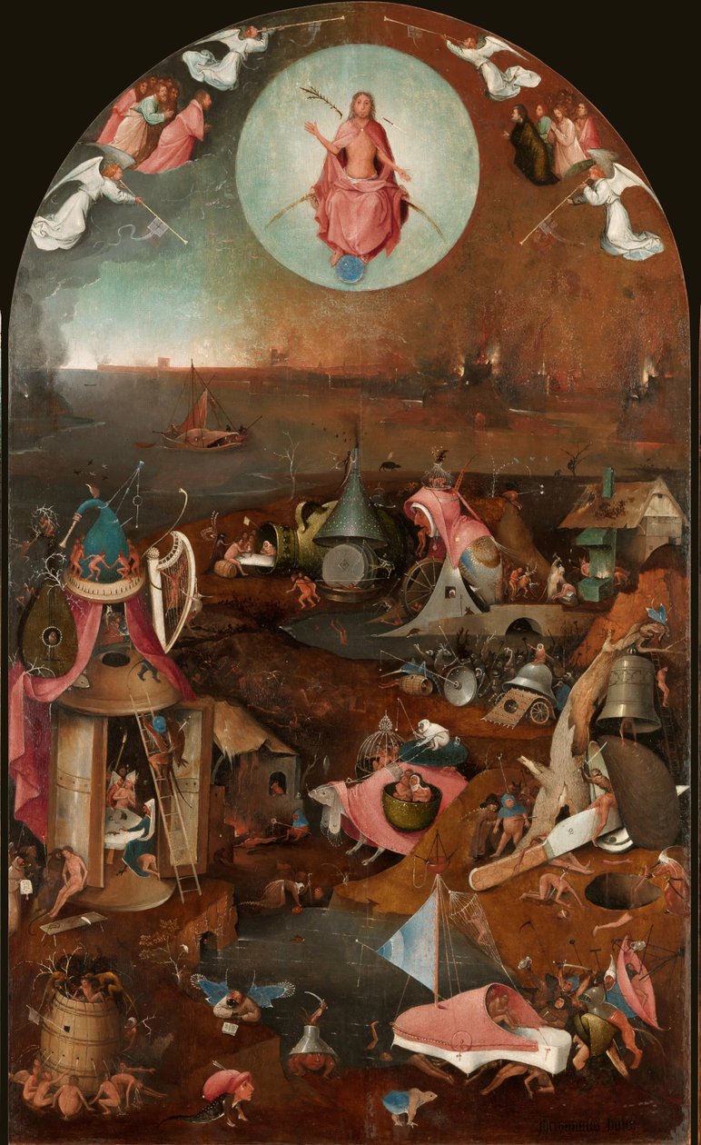 Son Yargı Üçlü Parçası, orta panel, yaklaşık 1490-1510. by Hieronymus Bosch