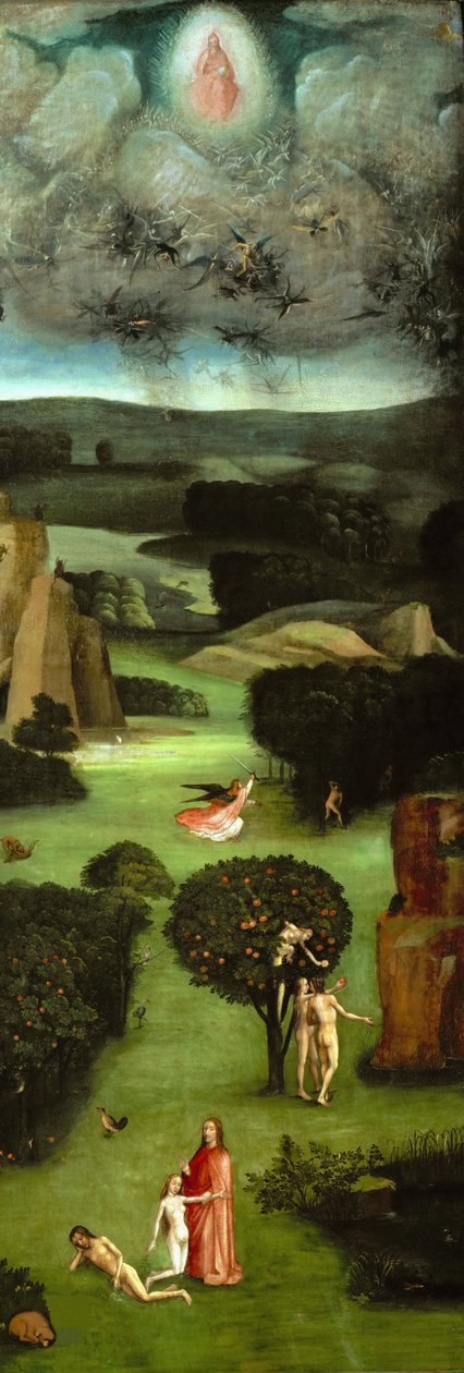 Son Yargı Üçlemesi, sol panel, yaklaşık 1485. by Hieronymus Bosch