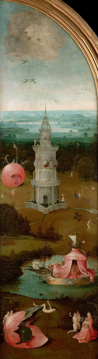 Son Yargı Üçlemesi, sol panel, yaklaşık 1490-1510. by Hieronymus Bosch