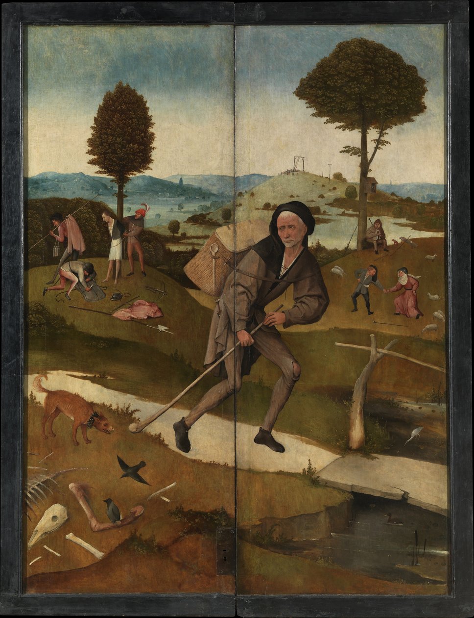 Seyyar satıcı Haywain Triptik, ters by Hieronymus Bosch