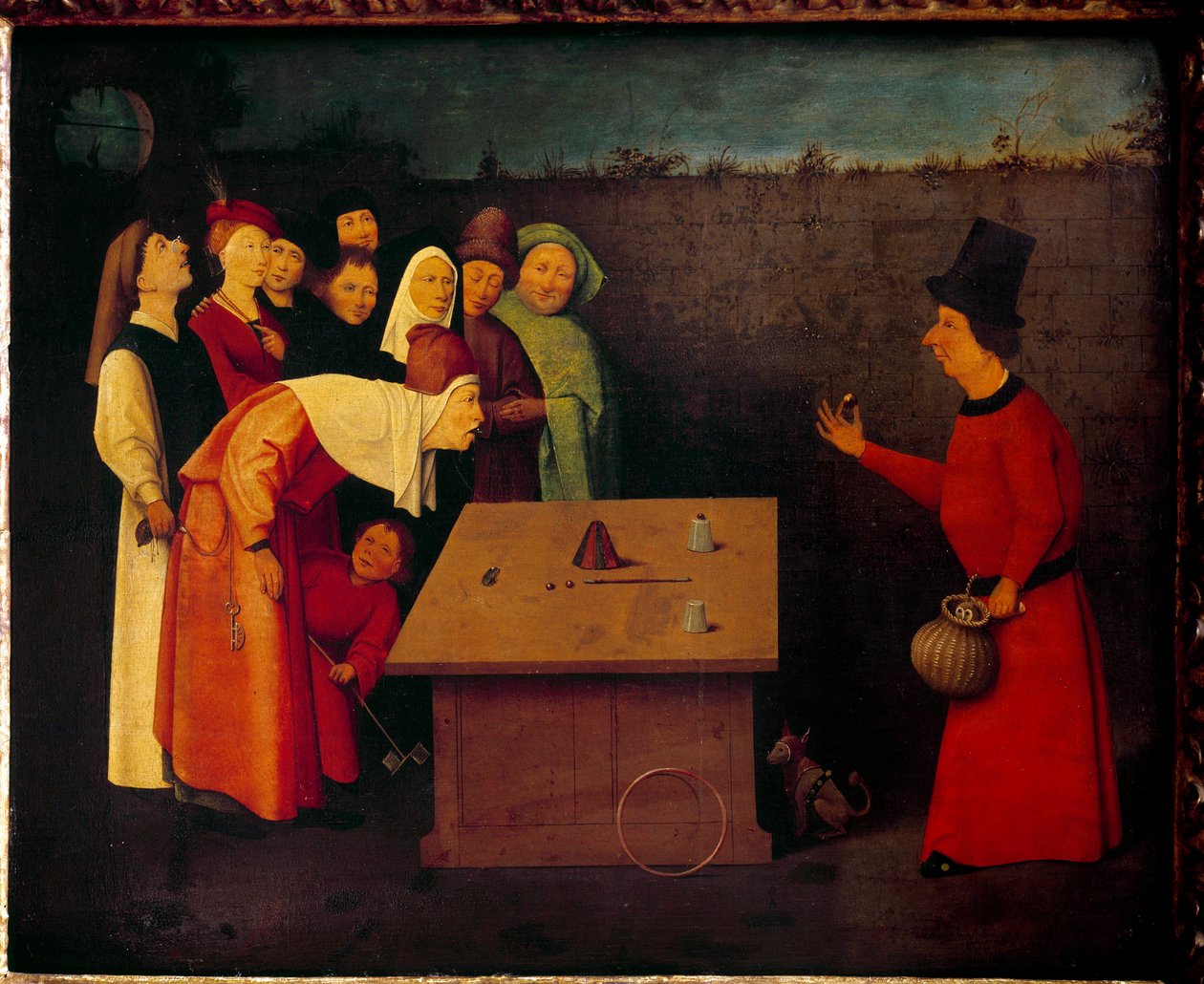 Retraktör (veya sihirbaz). Hieronymus Van Aeken (Aken) ve Jerome Bosch (1450-1516) tarafından yapılan boyama by Hieronymus Bosch
