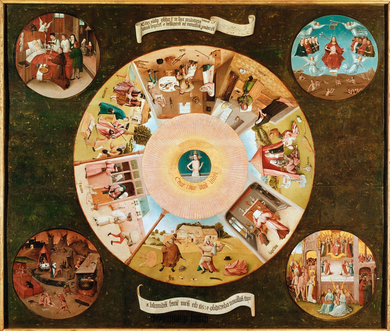 Yedi sermaye balıkçılığının tablosu (panelde yağ by Hieronymus Bosch