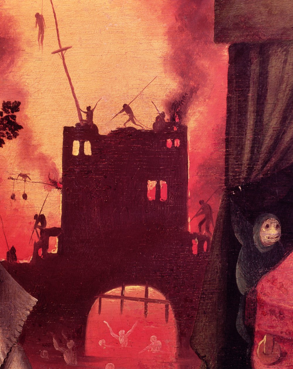 Tondals Vision, yanan ağ geçidi paneli detayı 61761 by Hieronymus Bosch