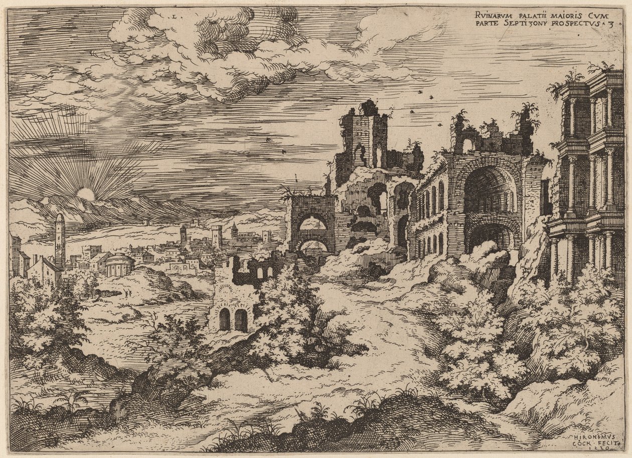 Panoramik Manzaralı Palatine Harabeleri by Hieronymus Cock