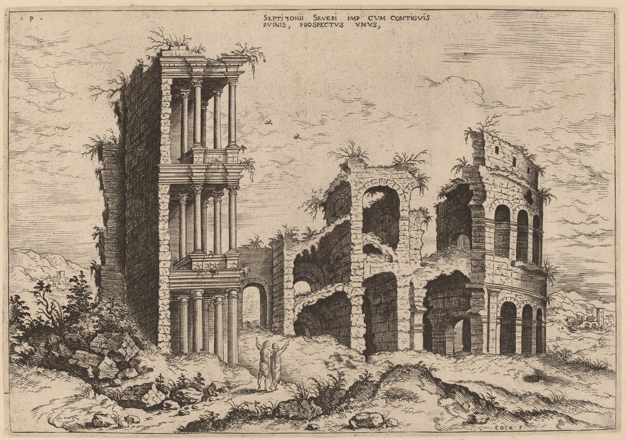 Septizonium ve Kolezyum by Hieronymus Cock