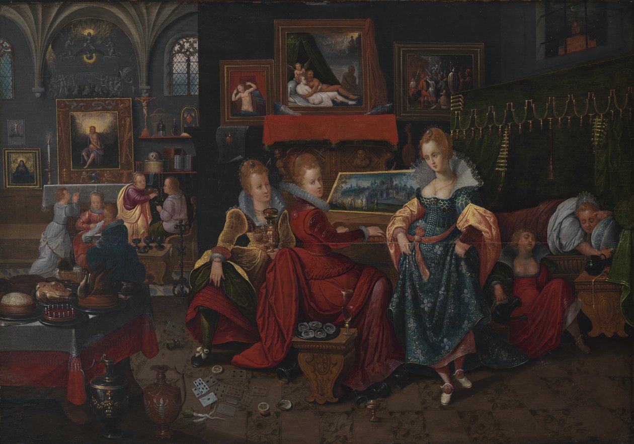 Bilge ve Budala Bakireler benzetmesi by Hieronymus Francken II