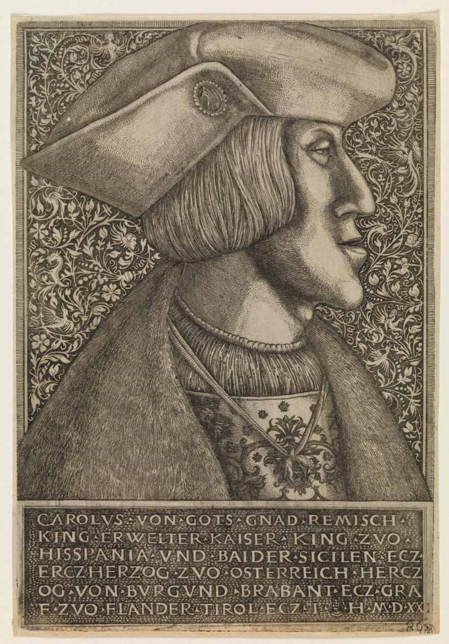 Charles V, Alman İmparatoru by Hieronymus Hopfer