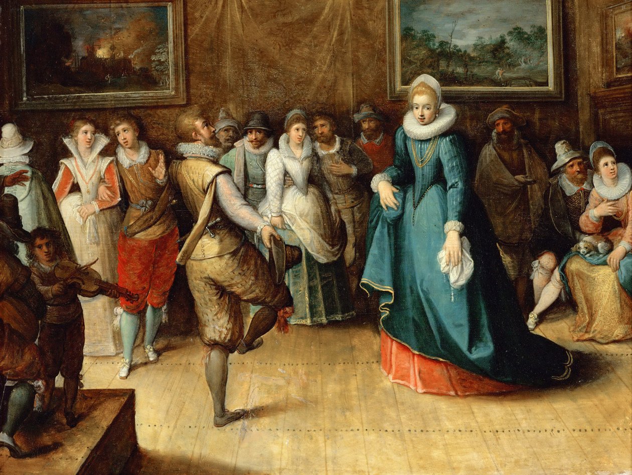 Dans topluluğu - Hieronymus II Francken (1578-1623). Ahşap üzerine yağlı boya, c. 1610. Ebat : 41,5x54 cm. Sanat Tarihi Müzesi, Viyana by Hieronymus II Francken