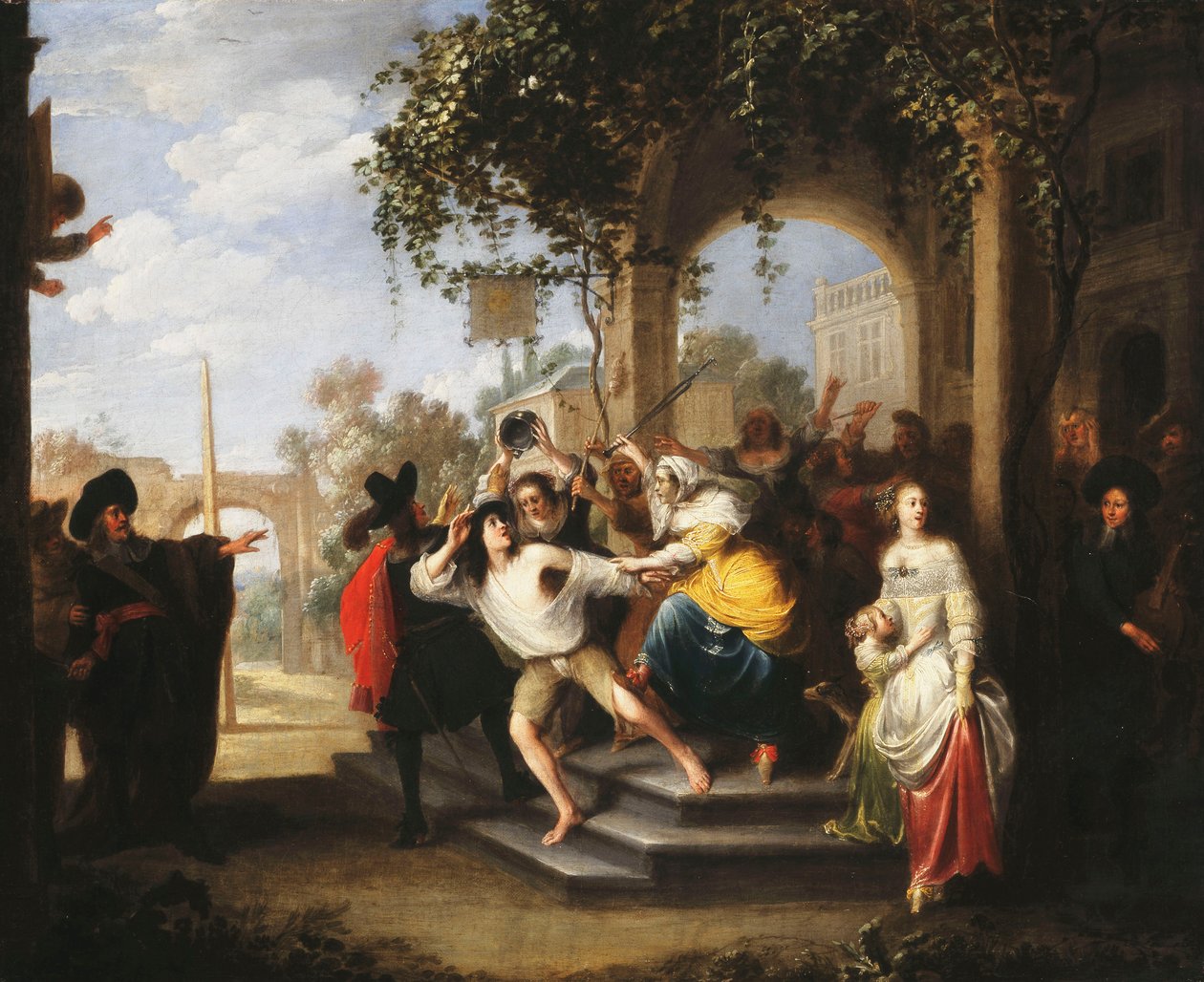 Müsrif Oğul Meseli - Fahişeler tarafından kovalanan Müsrif Oğul by Hieronymus Janssens