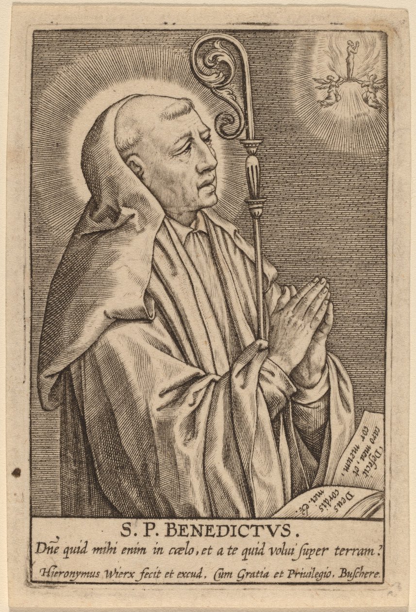 S.P. Benediktus by Hieronymus Wierix