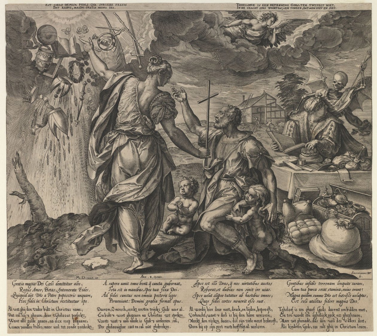 İki Ölüm, 16. yüzyılın ikinci yarısı. by Hieronymus Wierx