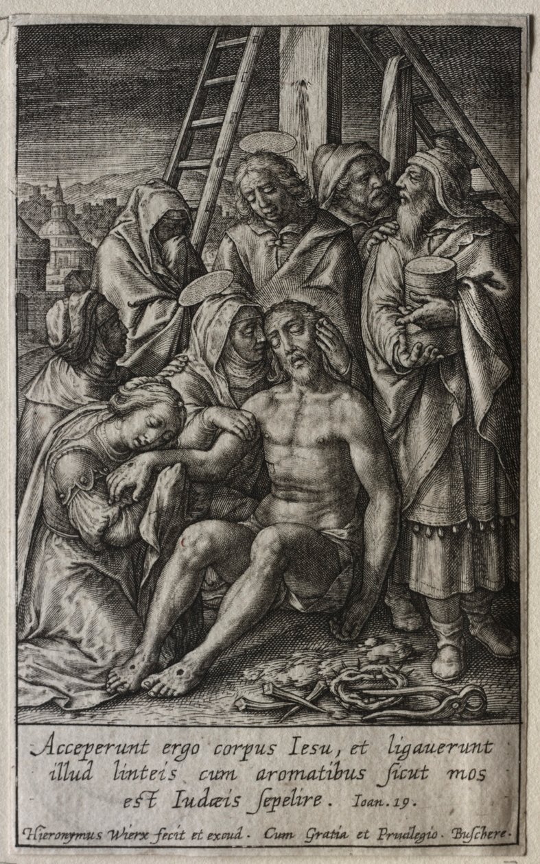 Tutku: Haçtan Biriktirme. by Hieronymus or Jerome Wierix
