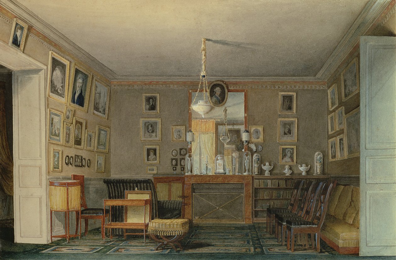 A Paris Uzmanları Dolap Odası, c.1815 (kağıt üzerinde wc ve guaş) by Hilaire Thierry
