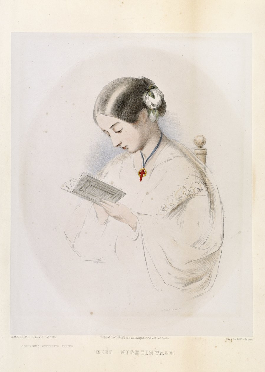 Florence Nightingale, R.J. Lane, bar. 1854