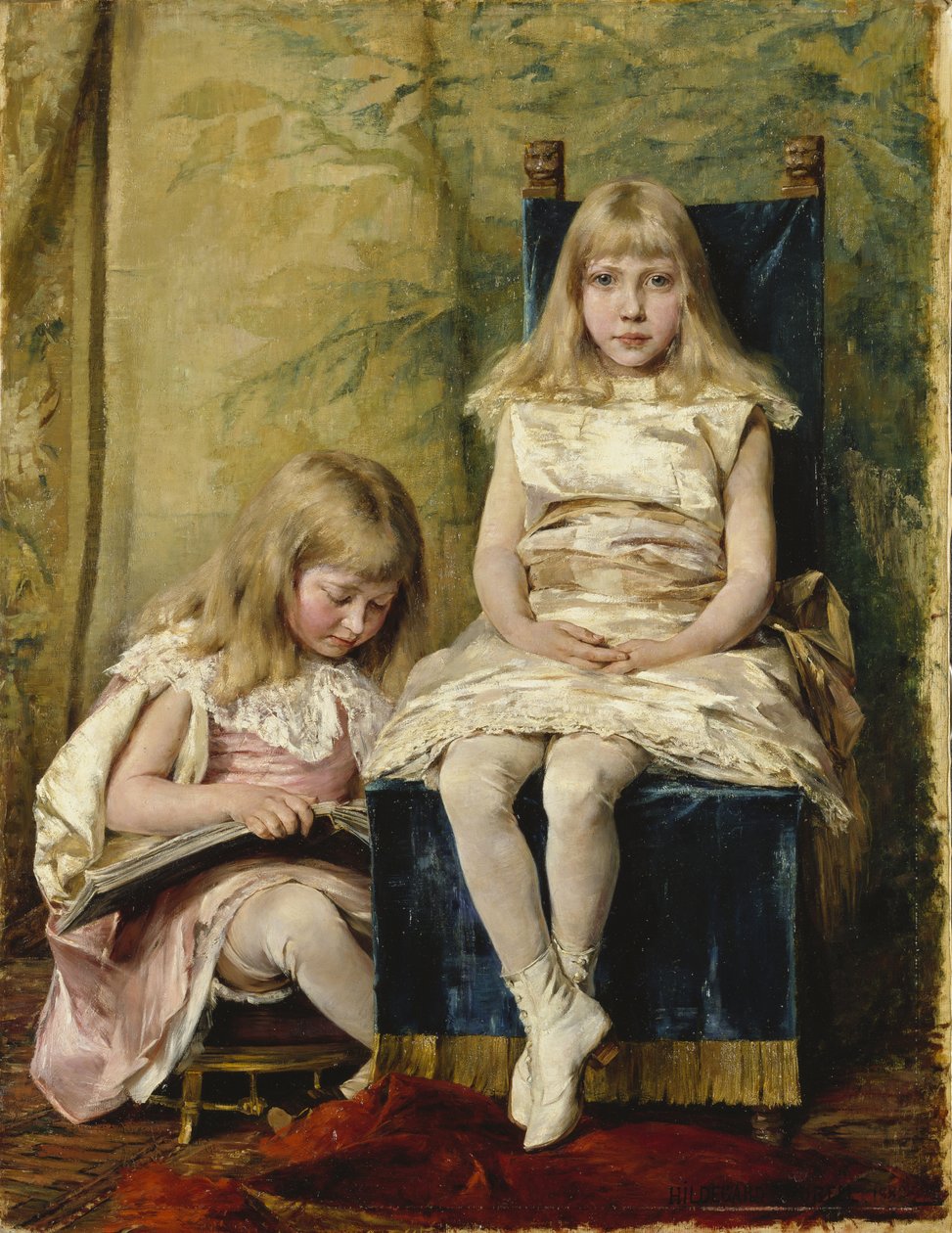 Hildegard ve Alfhild Tamm, 1882 by Hildegard Katerina Thorell