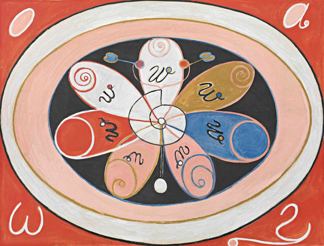 Evrim, No. 15, Grup IV, Yedi Köşeli Yıldızlar by Hilma af Klint
