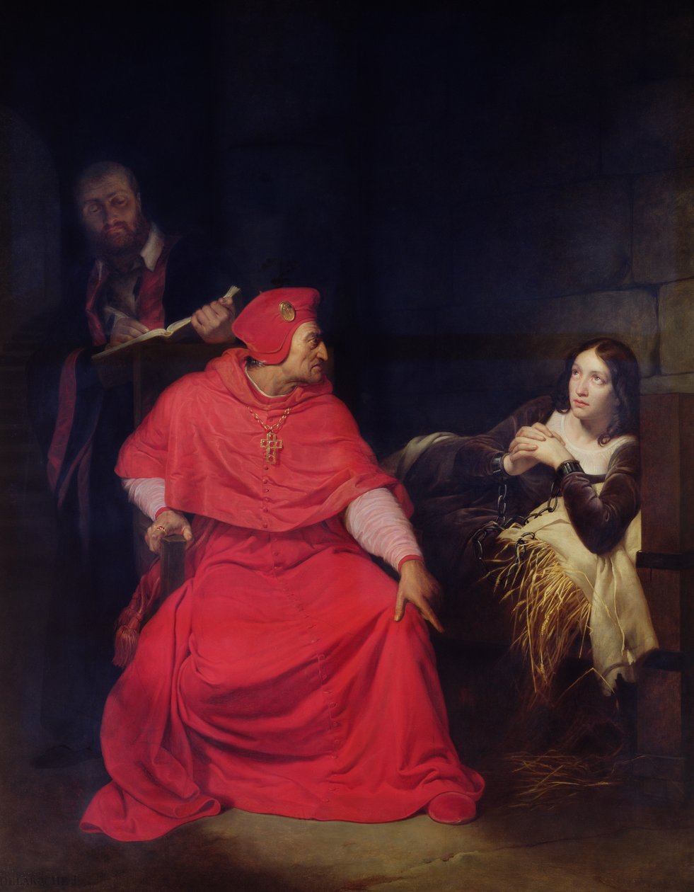 Joan of Arc (1412-31) ve Winchester Kardinali 1431, 1824 by Hippolyte Delaroche
