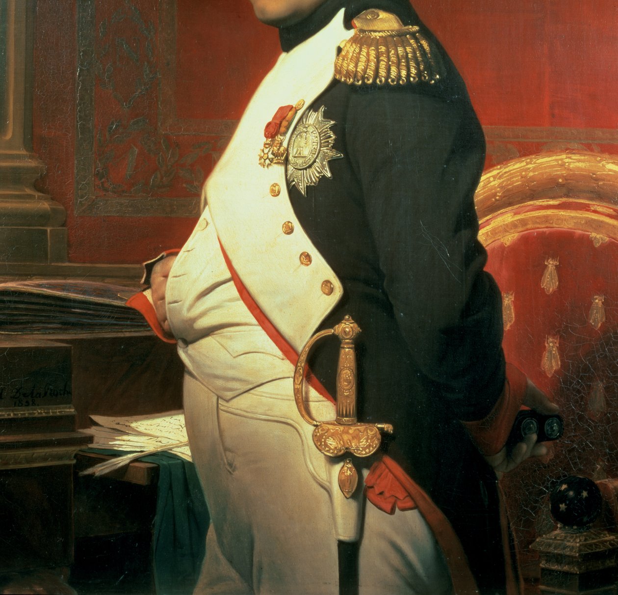 Napoleon 1769-1821 in his Study oil on canvas detail of 35473 by Hippolyte Delaroche