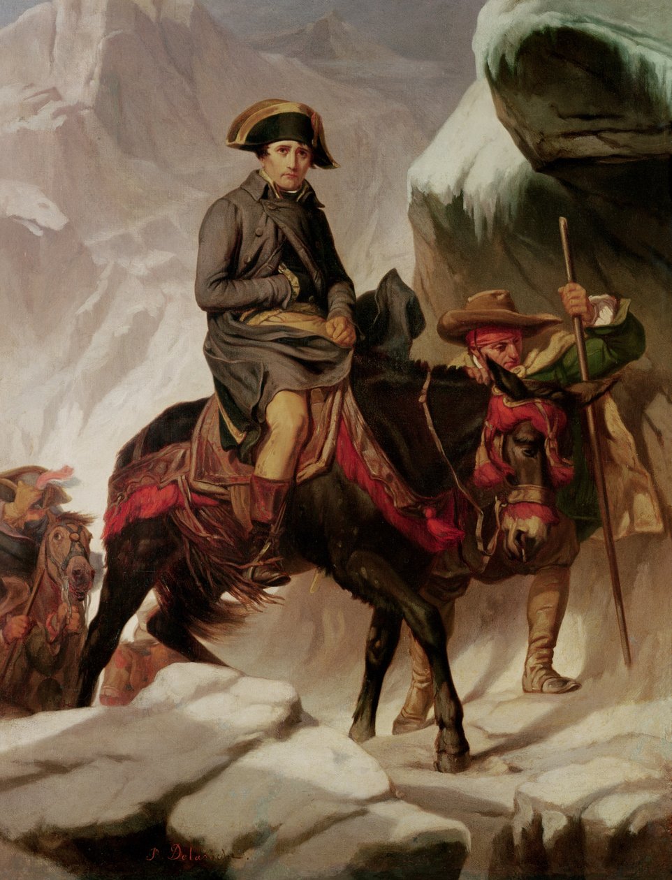 Napolyon Bonapart (1769-1821) Alpleri Geçerken by Hippolyte Delaroche