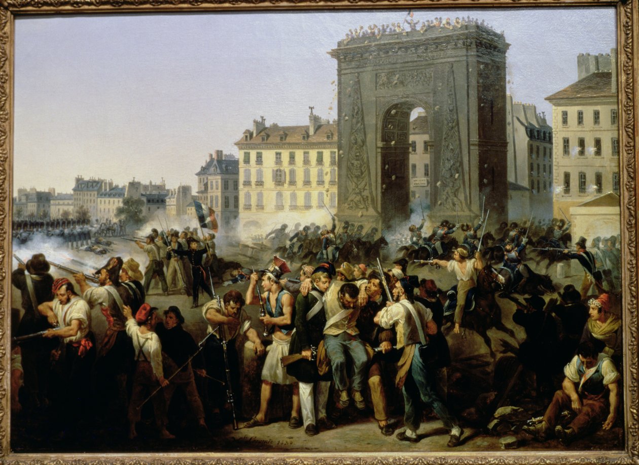 Porte Saint-Denis Savaşı, 28 Temmuz 1830 by Hippolyte Lecomte