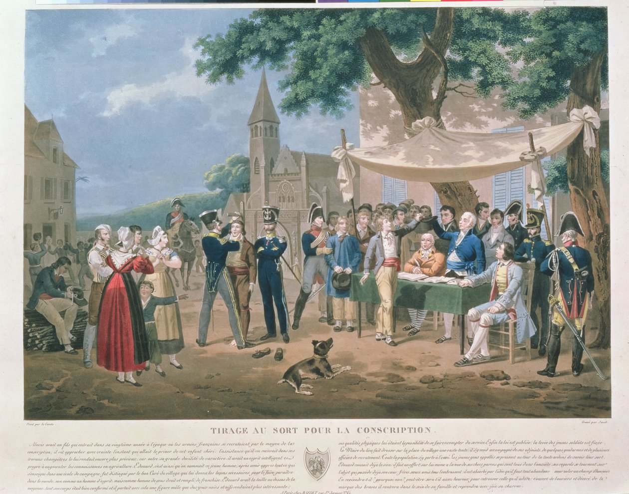 Askerlik için Kura Çekme by Hippolyte Lecomte