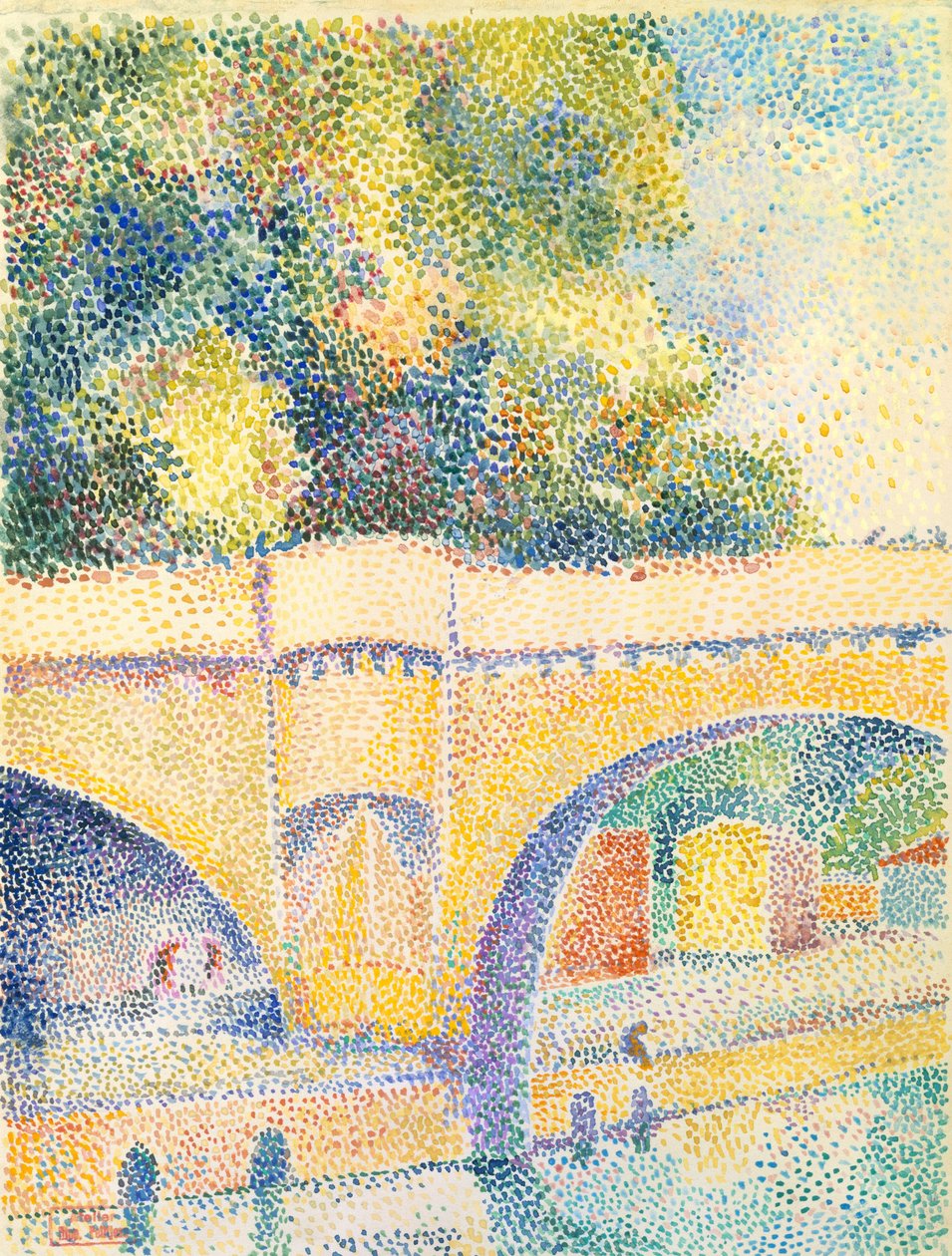 Le Pont Neuf, c.1912-14 (kağıt üzerinde wc ve guaş) by Hippolyte Petitjean