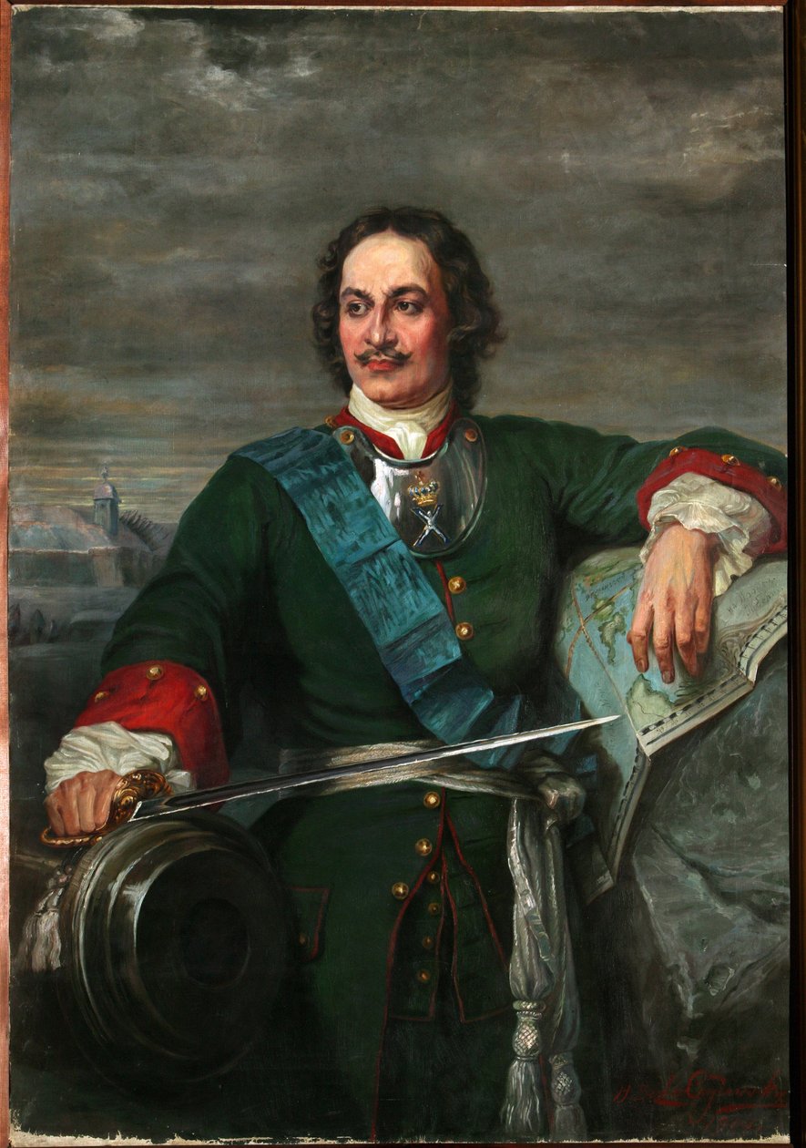 Portre de Pierre Ier Le Grand (1672-1725) tsar de Russie - Büyük Peter (Hippolyte Delaroche