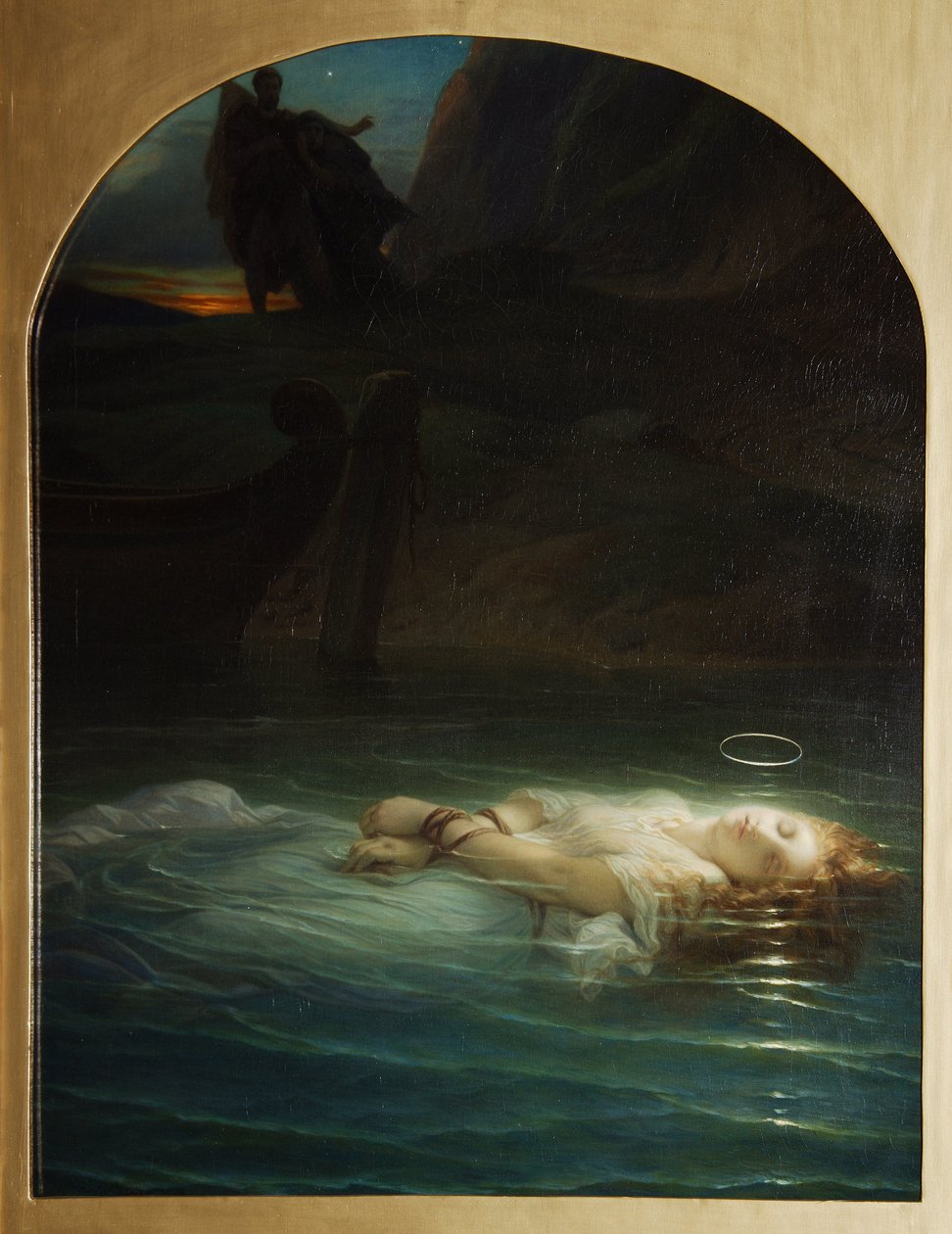 Diocletianus (244-311) döneminde Tiber'de boğulan Hristiyan şehit - Paul Hippolyte Delaroche (1797-1856) tarafından tuval üzerine yağlı boya by Hippolyte (1797 1856) Delaroche