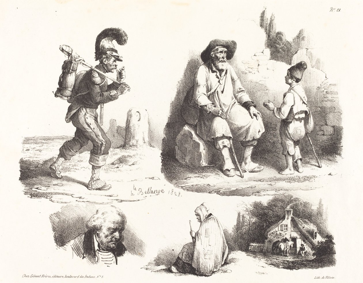 Beş Vinyet by Hippolyte Bellange