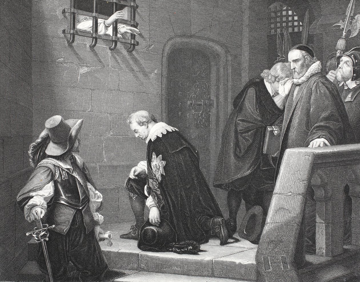 Lord Strafford infaz yolunda, AH Payne tarafından oyulmuş by Hippolyte Delaroche