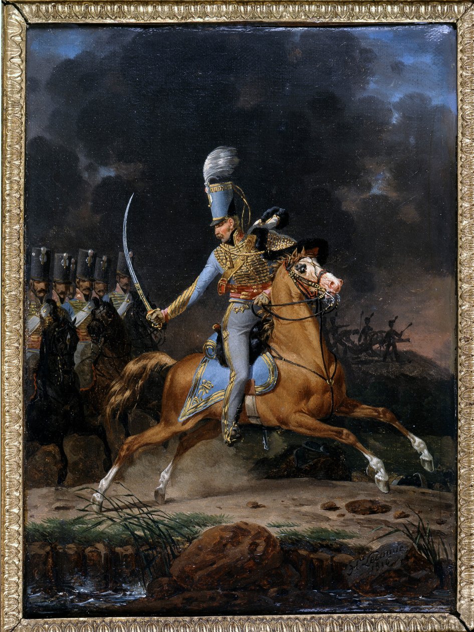 1815-1816 dolaylarında Albay de Hussard. Lecomte