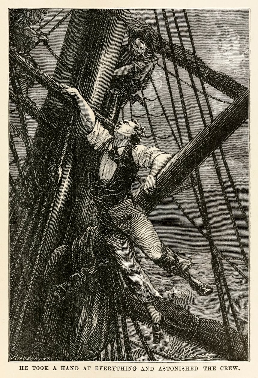 Henri-Théophile Hildebrand (1824-97), 1873 tarafından oyulmuş Jules Verne (1828-1905) tarafından Seksen Günde Devri Alem
